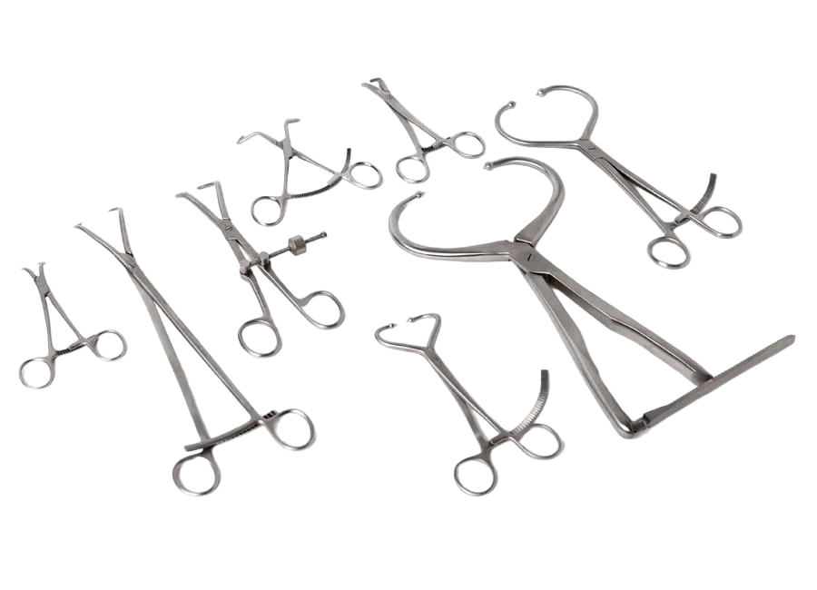 Orthopedic Reduction Clamps & Pelvic Retractor Set